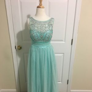 Emerald Sundae Embellished Mint Green Dress